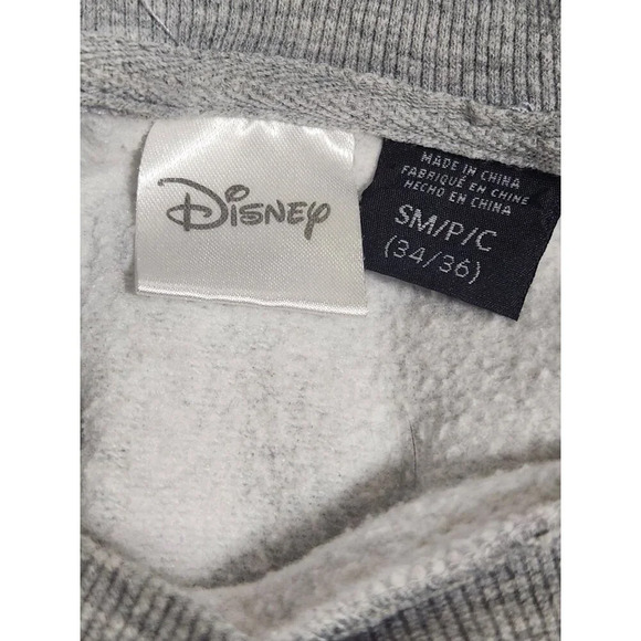 Disney‎ Christmas Mickey & Pluto Gray Crew Neck Sweatshirt Small - Picture 5 of 6